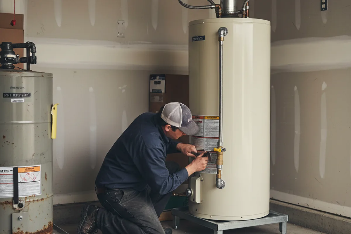Water heater and shutoff valve replacement in Falling Waters