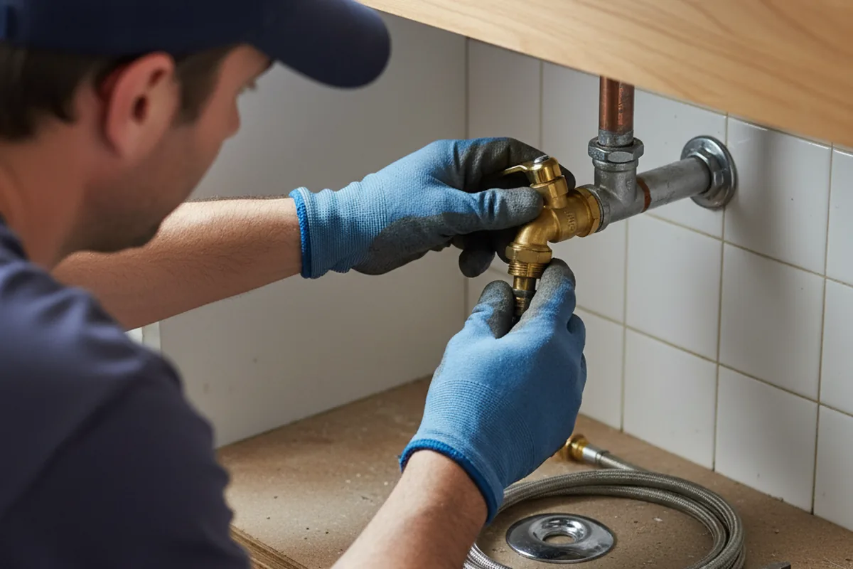 Shutoff valve and fitting work during Emergency Plumbing in Falling Waters